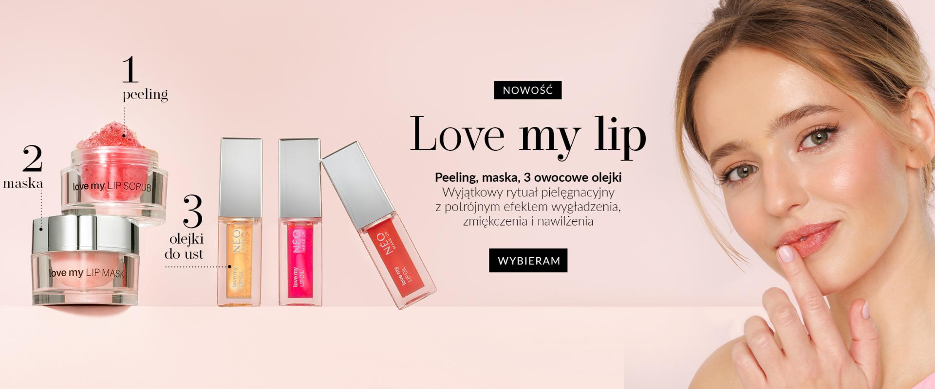 Usta zaopiekowane kosmetykami z linii Love My Lip od Neo Make Up
